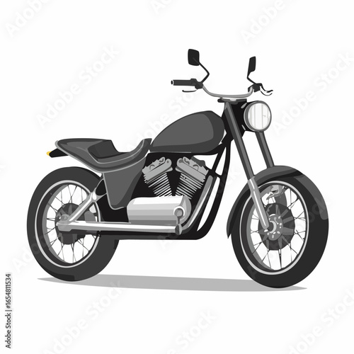 Modification motorcycle image illustration isolated on white background.