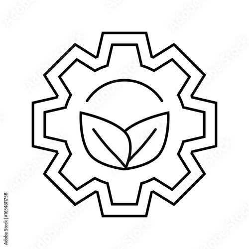 eco conscious production line icon vector illustration