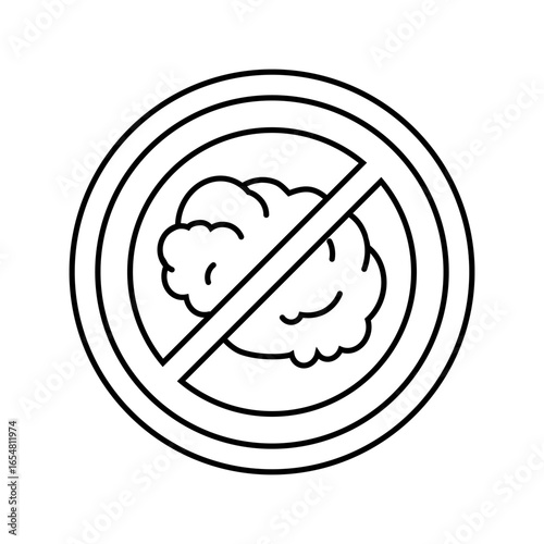 zero emission use line icon vector illustration
