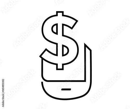 Simple logo design invest image,phone digital invest