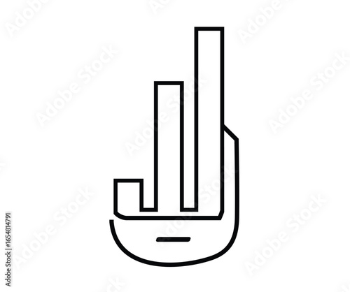Simple logo design invest image,phone digital invest