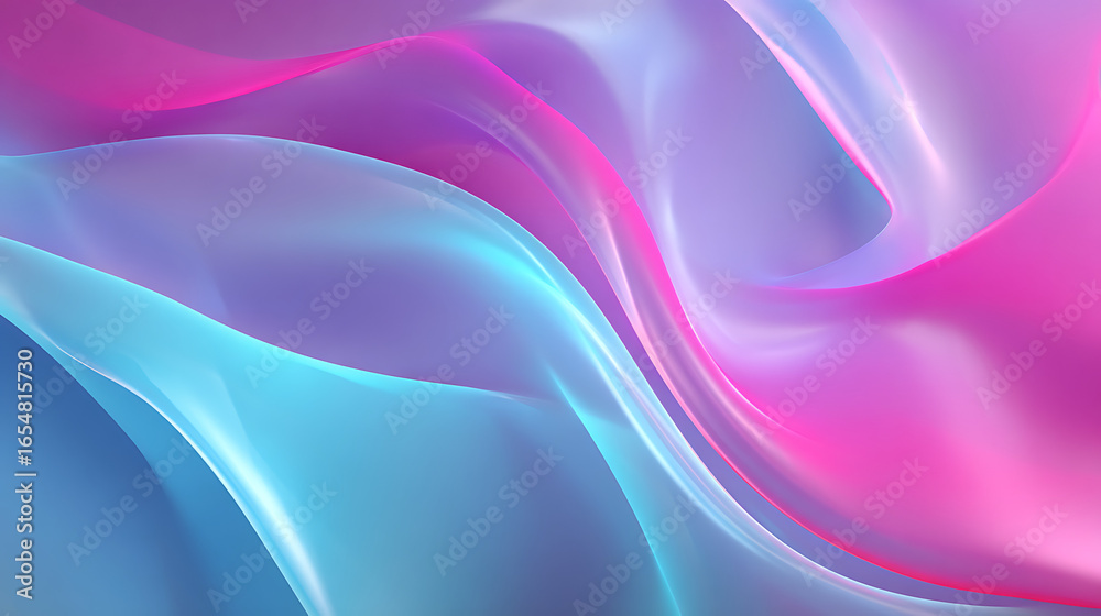 Fototapeta premium Abstract flowing vibrant waves with soft lighting creating a modern design