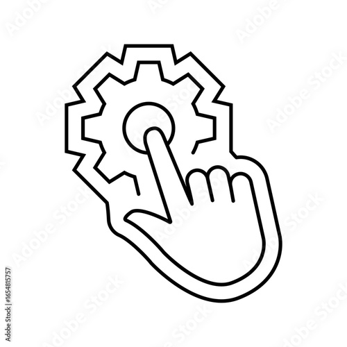 simple controls line icon vector illustration