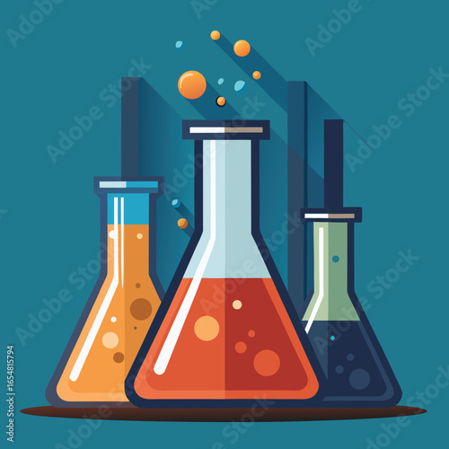 chemistry flasks with bubbling liquids   (2).eps