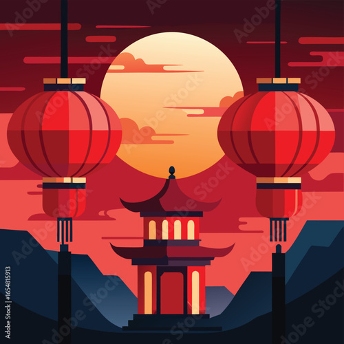 chinese new year red lanterns   (2).eps