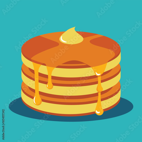 pancake stack with syrup drizzle   (1).eps