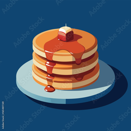 pancake stack with syrup drizzle   (2).eps