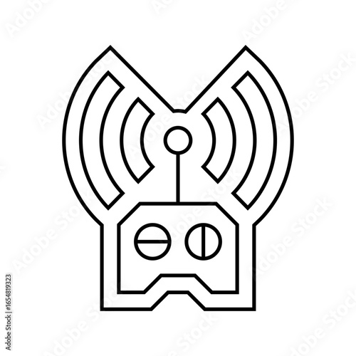 remote control line icon vector illustration