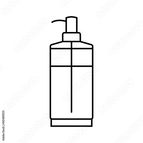 liquid soap dispenser pump line icon vector illustration