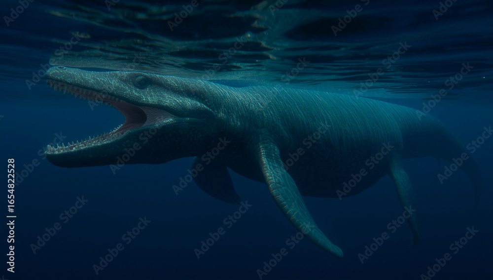 Fototapeta premium scary prehistoric underwater creatures