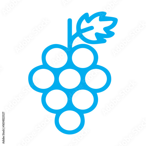 Grape bunch line icon