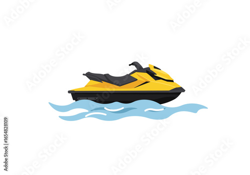 Yellow and Black Jet Ski on Water.