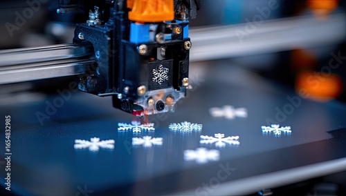 Wallpaper Mural 3D printer making snowflakes Torontodigital.ca
