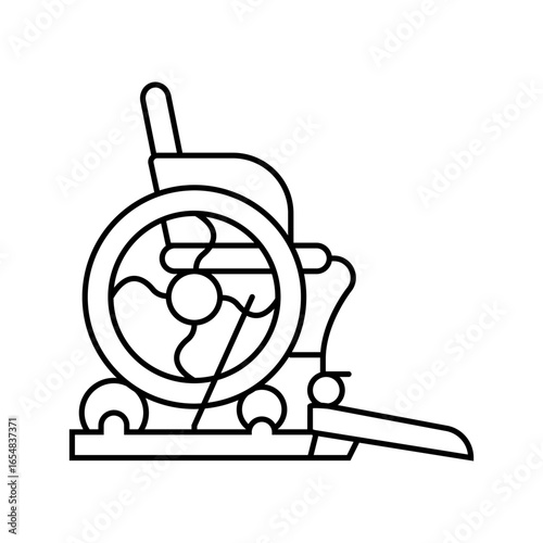 accessible equipment inclusive fitness line icon vector illustration