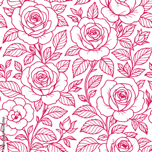 seamless background with roses