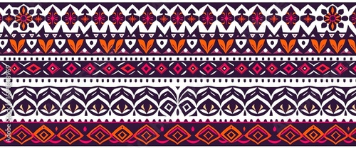 Seamless Polynesian tribal tattoo border pattern, geometric forearm band design , New Zealand, bracelet