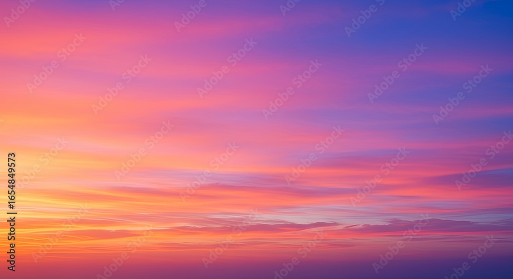 Fototapeta premium Vibrant Pink and Orange Sunset Sky Background Image for Design Projects