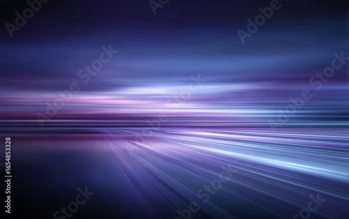Abstract Purple Horizon Blurry Light Trails in Motion , abstract , motion
