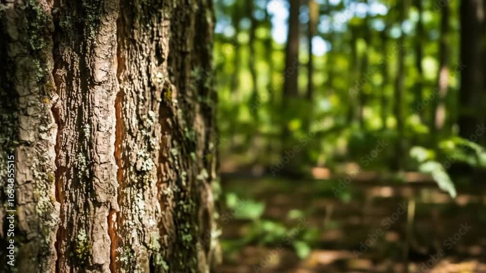 Tree Bark Texture Closeup in Forest With Natural Sunlight Tree Bark Texture Closeup in Forest With Natural Sunlight