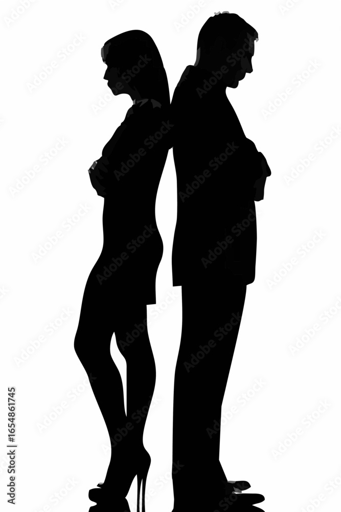 Fototapeta premium One couple dispute conflict m...