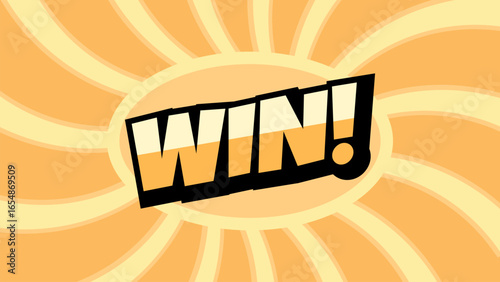 Flat design lottery ticket illustration