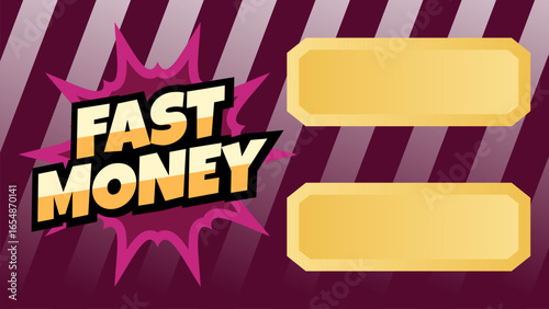 Flat design lottery ticket illustration