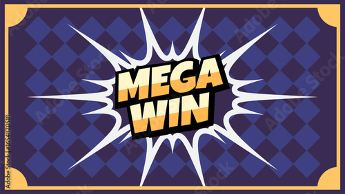 Flat design lottery ticket illustration