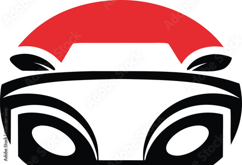 Futuristic coupe car outline design