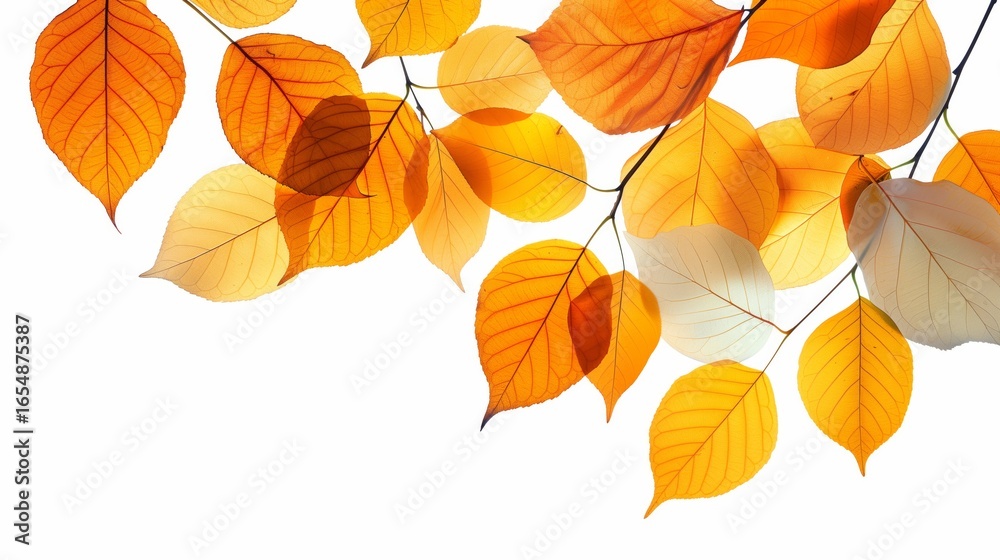 Obraz premium Autumn leaves falling natural forest photography seasonal change close-up nature's beauty