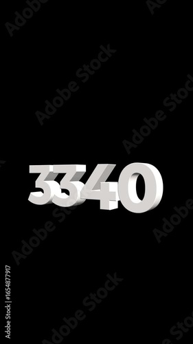 Counter 10000 , black white colors 