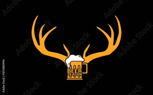 Beer Season Hoodie - X-mas Animal Hunting Beer Drinkers svg t-shirt quotes design