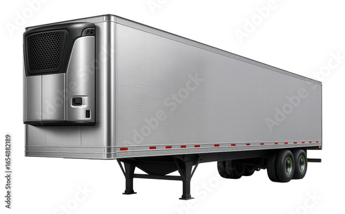 Wallpaper Mural Insulated reefer trailer with aluminum exterior and prominent cooling unit on front Torontodigital.ca