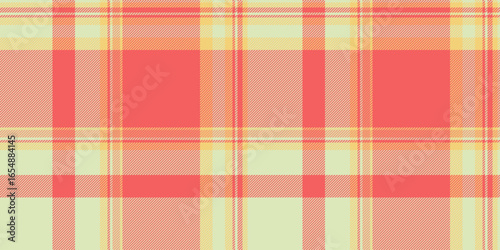 Day plaid fabric pattern, international textile seamless vector. Relax background tartan check texture in red and light colors.