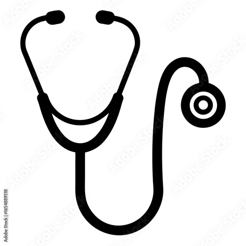 stethoscope on white