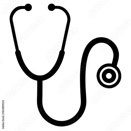 stethoscope isolated on white
