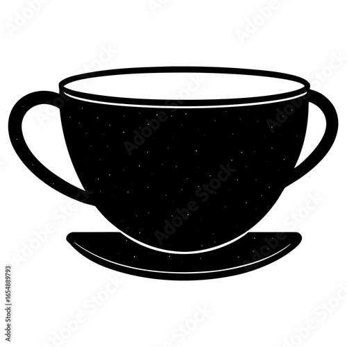 black cup of tea