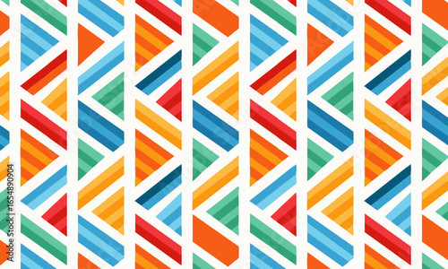 Bold Geometric Woven Seamless Pattern, Abstract Background with an Interlocking Chevron or Basket Weave Texture for Modern Fabric Print