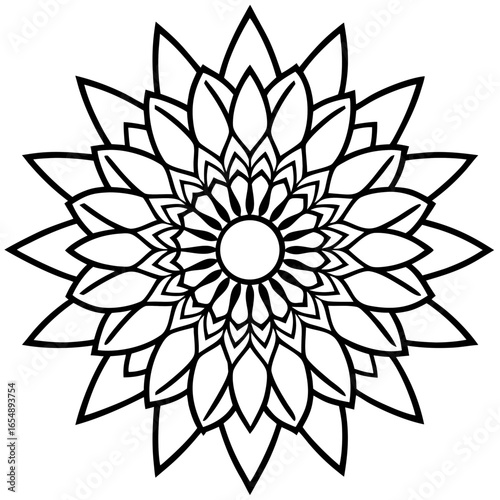 Simple Sunflower Mandala