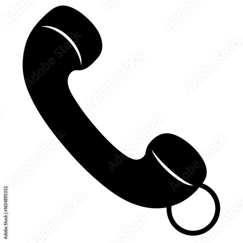 black phone isolated on white