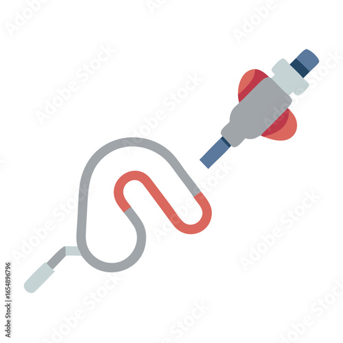 Abstract catheter illustration for medical healthcare product presentation
