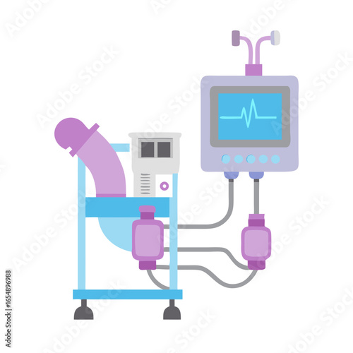 Medical devices on a mobile cart for intensive care