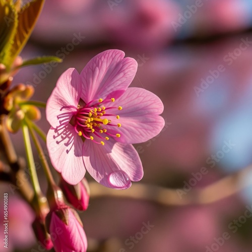 bee on pink flower