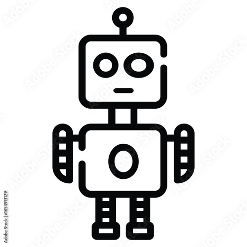 Simple Robot Illustration