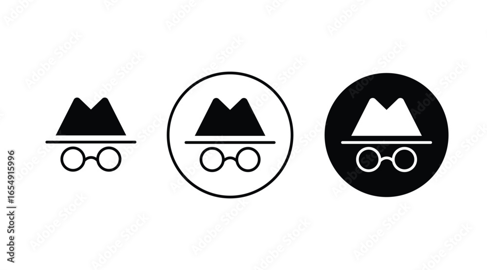 Fototapeta premium Incognito vector icon symbol eps10.