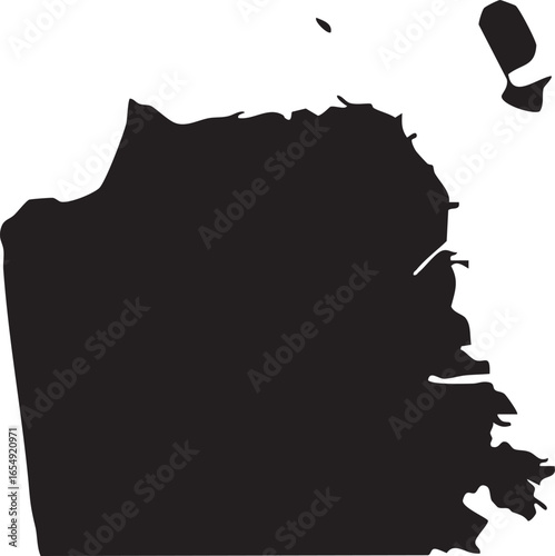 San Francisco Map Silhouette High Detailed 