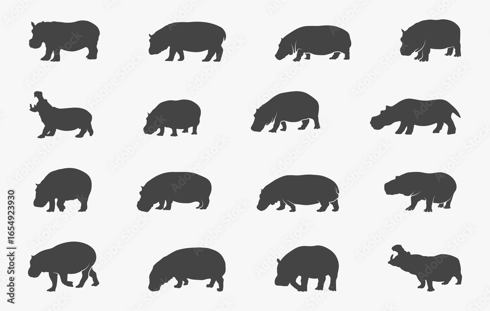 Fototapeta premium Hippopotamus Svg, Hippopotamus Silhouette, Hippo Vector, Hippo Svg, Hippo Silhouette, Hippopotamus Clipart.