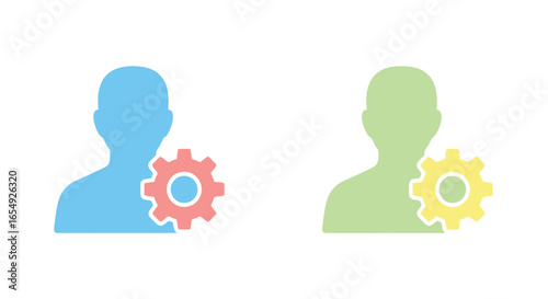 User settings configuration profile management vector graphic