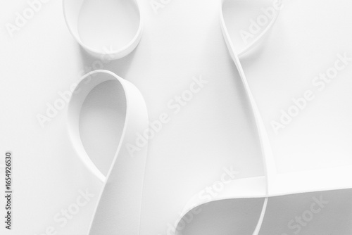 Curvilinear elements in white background