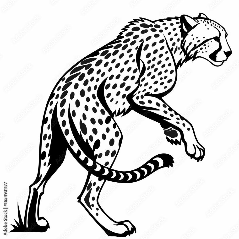 Fototapeta premium cheetah vinyl ready vector illustration