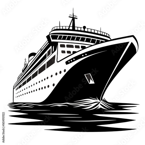 ship in the  sea vector